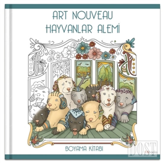 Art Nouveau - Hayvanlar Alemi Boyama Kitabı
