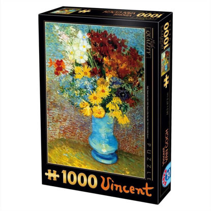 Flowers in Blue Vase, Van Gogh    1000P resmi