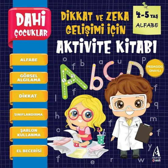 Dahi Çocuklar - Aktivite Kitabı 4-5 Yaş Alfabe resmi