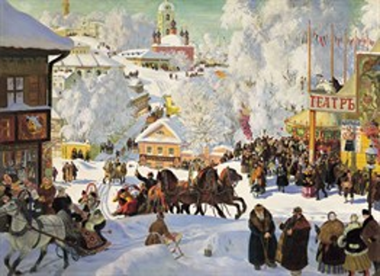 Maslenitsa , Boris Kustodiev 1000P resmi