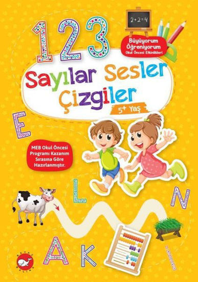 Sayılar Sesler Çizgiler 5+ Yaş - Büyüyorum Öğreniyorum Okul Öncesi Etkinlikleri resmi