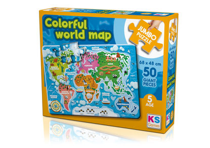 Colorful World Map 50P resmi