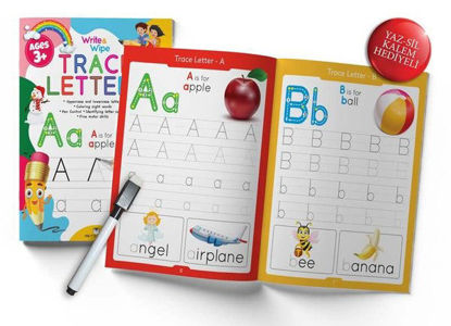 Trace Letters Write and Wipe Activity Book resmi