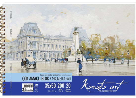 Karatis Art 35x50 Spiralli Çok Amaçlı Blok 200Gr/20 Yaprak resmi