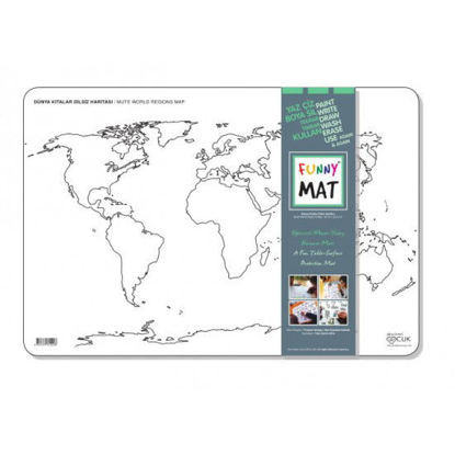 Funny Mat - Dünya Kitalar Dilsiz Haritasi resmi