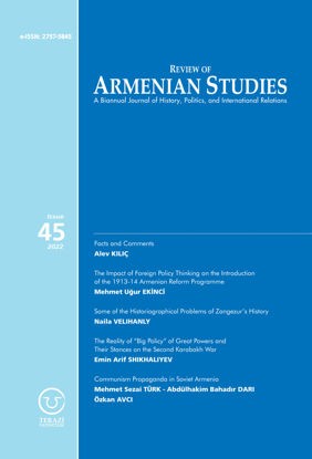 Armenian Studies Sayı - 45 resmi