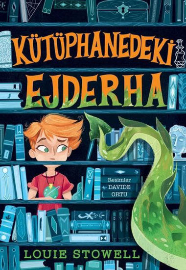 Kütüphanedeki Ejderha resmi