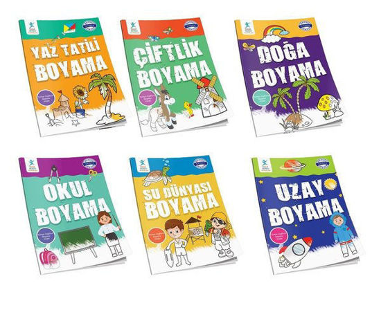 Türkçe İngilizce Boyama Seti - 6 Kitap resmi