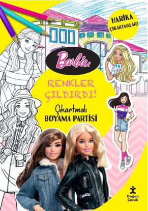 Barbie - Renkler Çıldırdı! Çıkartmalı Boyama Partisi resmi
