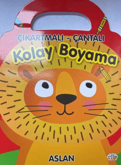 Çıkartmalı - Çantalı Kolay Boyama - Aslan resmi