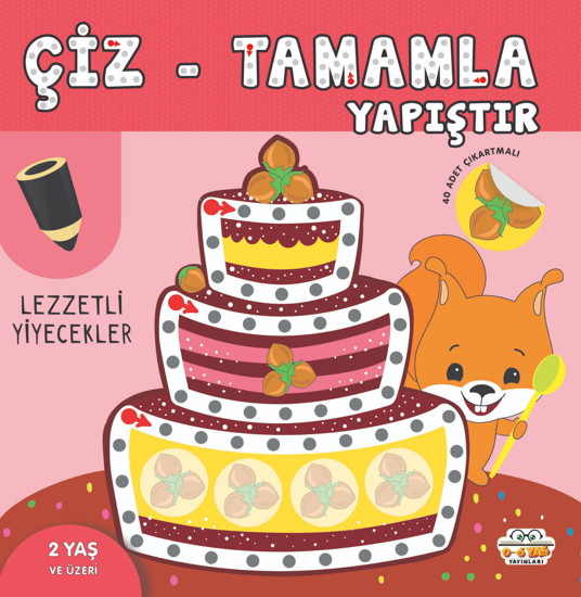 Çiz-Tamamla-Yapıştır - Lezzetli Yiyecekler resmi