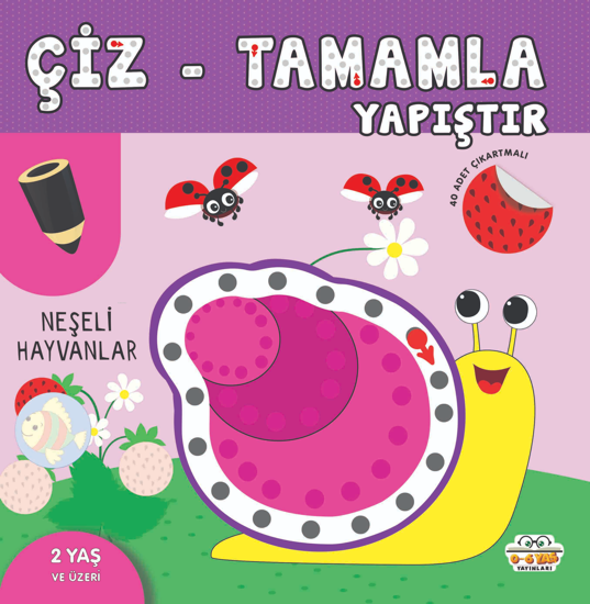 Çiz-Tamamla-Yapıştır - Neşeli Hayvanlar resmi