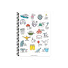 Hisli Şeyler Kareli Spiralli Stickerli Defter Hallederiz 16,5x22,5 resmi