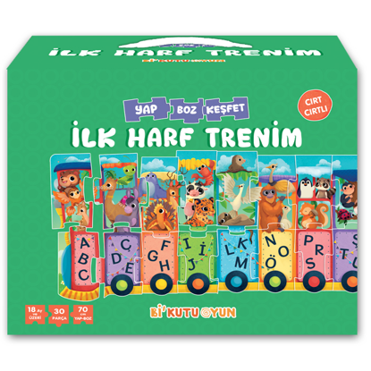 İlk Harf Trenim - Cırt Cırtlı Yapboz ve Kitap Seti resmi