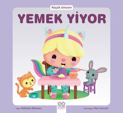 Küçük Unicorn Yemek Yiyor resmi