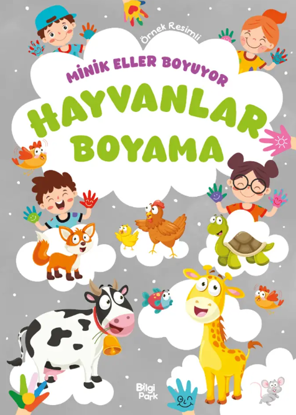 Minik Eller Boyuyor - Hayvanlar Boyama Kitabı resmi