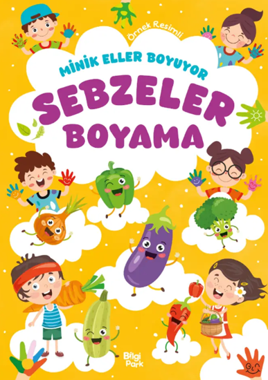Minik Eller Boyuyor - Sebzeler Boyama Kitabı resmi