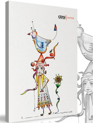 Çizgi Defter - Kuşbaşlıklı Kız ve Soğan adam resmi