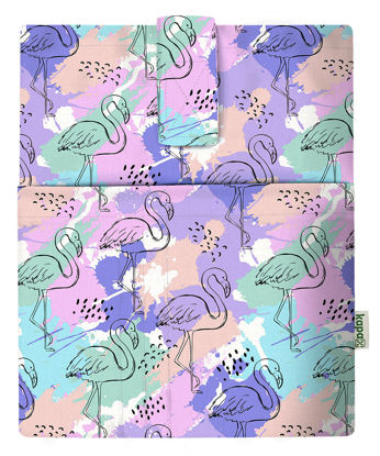 Mona Kitap Kılıfı Cepli - Flamingo - 20x25 resmi