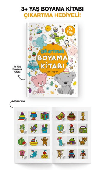Çıkartmalı Boyama Kitabı - 3 Yaş + resmi