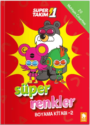 Süper 1 Takım - Süper Renkler Boyama Kitabı - 2 resmi