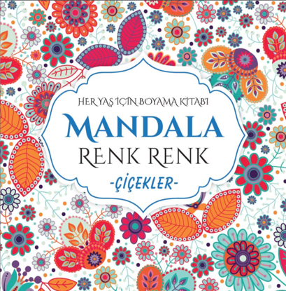 Mandala Renk Renk Çiçekler resmi