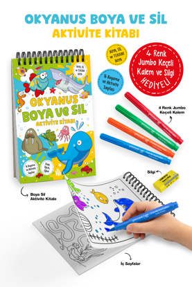 Okyanus – Boya ve Sil Aktivite Kitabı resmi