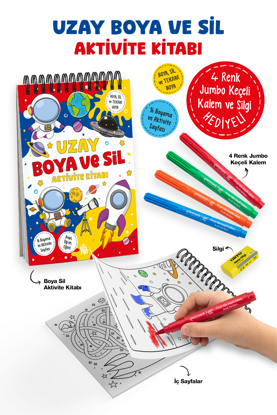 Uzay – Boya ve Sil Aktivite Kitabı resmi