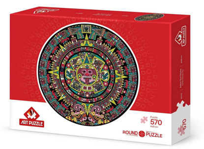 Aztek Güneş Taşı 570 Parça Round Puzzle resmi