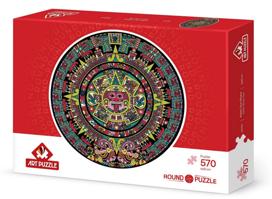 Aztek Güneş Taşı 570 Parça Round Puzzle resmi