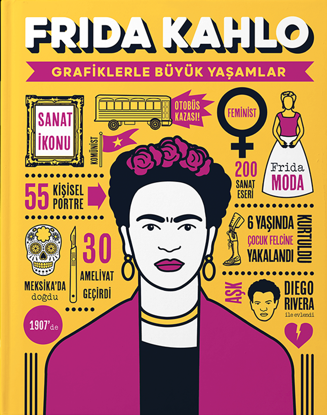 Frida Kahlo - Grafiklerle Büyük Yaşamlar - Ciltli resmi