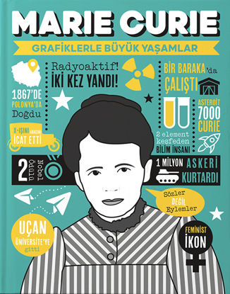Marie Curie - Grafiklerle Büyük Yaşamlar - Ciltli resmi