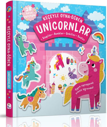 Keçeyle Oyna-Öğren - Unicornlar - Ciltli resmi