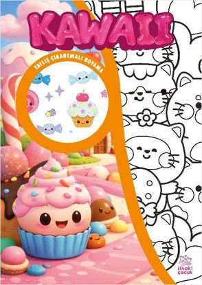 Kawaii - Çıkartmalı Boyama Kitabı resmi
