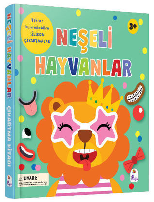 Silikon Çıkartmalı – Neşeli Hayvanlar - Ciltli resmi