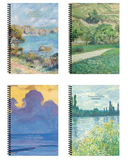 Sanat 16,5x22,5 100 Yaprak Çizgisiz  Spiralli Sert Kapak Defter resmi