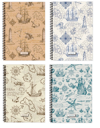 Journal 16,5x22,5 100 Yaprak Çizgili Spiralli Sert Kapak Defter resmi