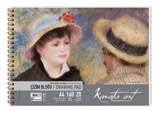 Karatis Art 160Gr A4 20 Yaprak Spiralli Çizim Blok resmi