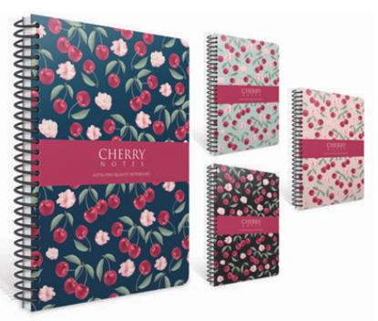 Cherry Spiralli Sert Kapak Defter 17x24 120 Yaprak Çizgili resmi