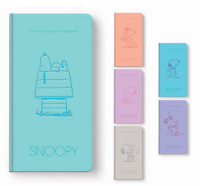 Snoopy İplik Dikiş Sert Kapak Defter 9x17 80 Yaprak Çizgisiz resmi