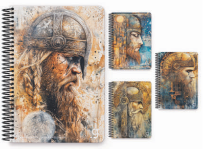 North Spiralli Sert Kapak  Defter 17x24 80 Yaprak Kareli resmi