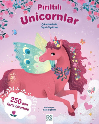 Pırıltılı Unicornlar - Çıkartmalarla Giysi Giydirme resmi