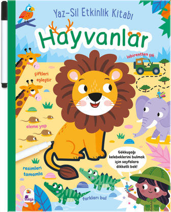 Yaz-Sil Etkinlik Kitabı – Hayvanlar resmi