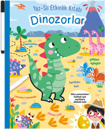 Yaz-Sil Etkinlik Kitabı - Dinozorlar resmi