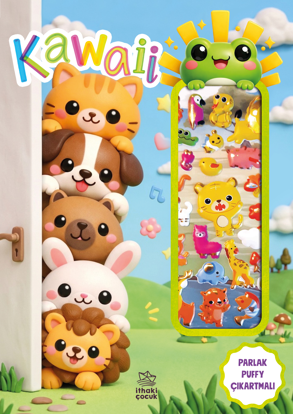 Kawaii - Puffy Parlak Çıkartmalı Boyama Kitabı resmi
