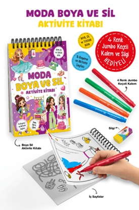 Moda – Boya ve Sil Aktivite Kitabı resmi