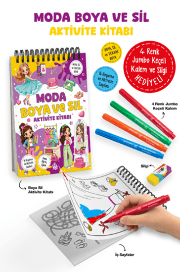 Moda – Boya ve Sil Aktivite Kitabı resmi
