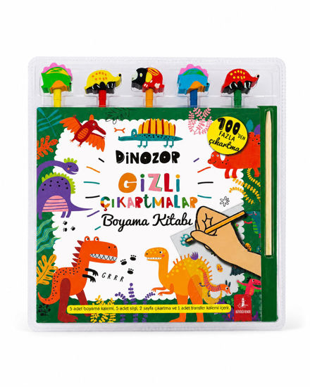 Dinozor Gizli Çıkartmalar - Boyama Kitabı resmi