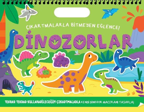 Çıkartmalarla Bitmeyen Eğlence - Dinozorlar resmi