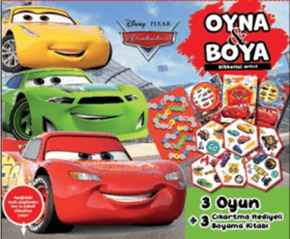 Disney Arabalar Oyna ve Boya Kutulu Set resmi